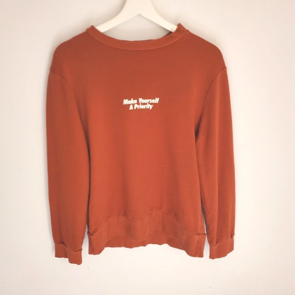 Zara Make Yourself A Priority Sweatshirt S